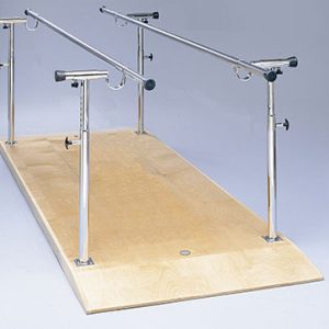 10' Wood Platform Mounted Height and Width Adjustable Parallel Bars