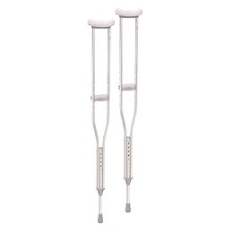 Aluminum Crutch Pediatric Underarm Adjustable 4' 0" - 4' 6" 1 Pair