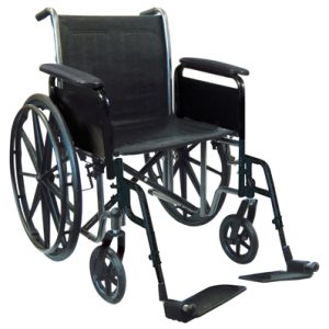 Wheelchair with Removable Desk Armrest Swing Away Footrest 18"