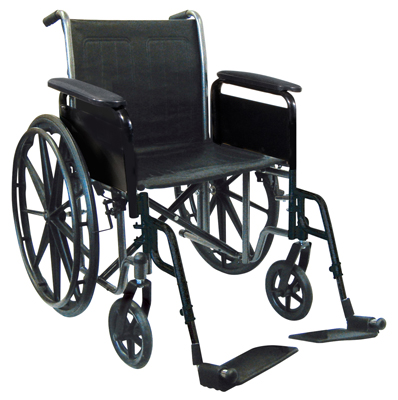 Wheelchair with Removable Desk Armrest Swing Away Footrest 18"