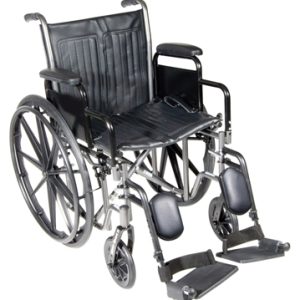 Wheelchair with detachable Desk Arm Swing Away Elevating leg rest 18"