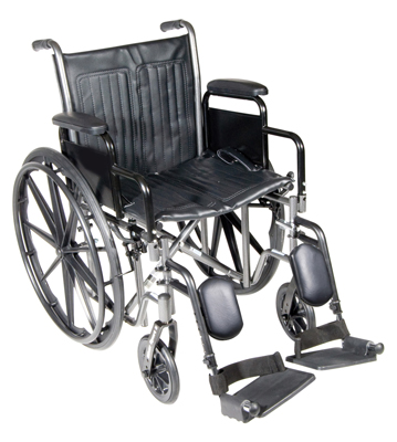 Wheelchair with detachable Desk Arm Swing Away Elevating leg rest 18"