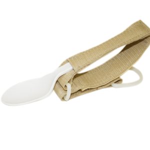 Utensil Holder Adjustable Closure Beige